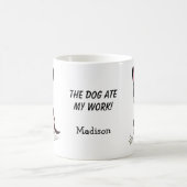 Funny Dog individuelle Name & Text Tasse (Mittel)