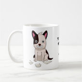 Funny Dog individuelle Name & Text Tasse (Links)