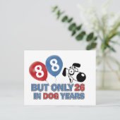 Funny Dog Jahre 88 Jahre alte Designs Postkarte (Stehend Vorderseite)