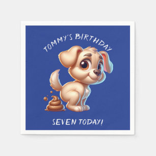 Funny Dog Kacke Personalisiert Serviette