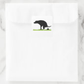 Funny Dog Kackend Quadratischer Aufkleber (Tasche)