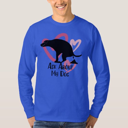 Funny Dog Kackend T-Shirt (Vorderseite)