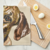 Funny Dog Kitchtuch - Custom Text Geschirrtuch (Viertel Falte)