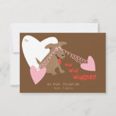 Funny Dog Klasse Valentine Cards Dankeskarte (Vorderseite)