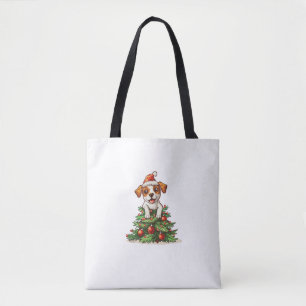 Funny Dog Klettern auf Weihnachten Baumkostüm Tasche