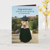 Funny Dog/Labrador Abschluss Karte (Gelbe Blume)