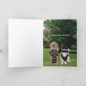 Funny Dog/Labrador BIrthday for Male Biker Karte (Innenseite)