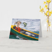 Funny Dog/Labrador Fisherman Birthday Karte (Gelbe Blume)