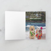 Funny Dog/Labrador Geburtstag für Ehemann Karte (Innenseite)