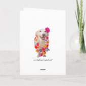 Funny Dog/Labrador Hawaiian Birthday Karte (Rückseite)