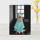 Funny Dog/Labrador wird gut Karte (Gelbe Blume)