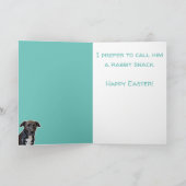 Funny Dog Liebhaber Ostern Sonnenkarte Karte (Innenseite)