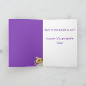 Funny Dog liebt Valentine's Day Card Karte (Innenseite)