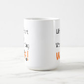 Funny Dog liebt Whimsical Typografy Dog Kaffeetasse (Mittel)