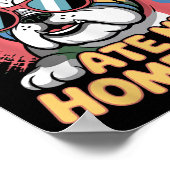 Funny Dog Lover Ate Meine Hausaufgaben Sarcastic Q Poster (Ecke)