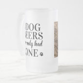 Funny Dog Lover Beer Lover Custom Pet Foto Mattglas Bierglas (Vorderseite Links)