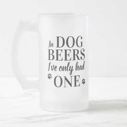 Funny Dog Lover Beer Lover Custom Pet Foto Mattglas Bierglas (Links)