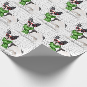 Funny Dog Lover Boston Terrier Weihnachten Geschenkpapier