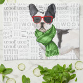 Funny Dog Lover Boston Terrier Weihnachten Geschirrtuch (Gefaltet)