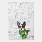 Funny Dog Lover Boston Terrier Weihnachten Geschirrtuch (Vertikal)
