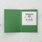 Funny Dog Lover Cartoon Red Green Weihnachtskarte Karte (Innenseite)