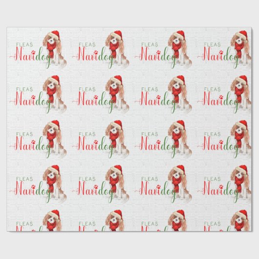 Funny Dog Lover Cavalier King Charles Spaniel Geschenkpapier (Flach)