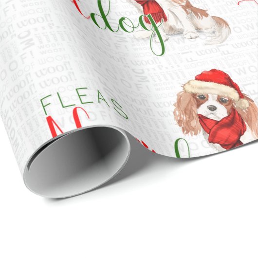 Funny Dog Lover Cavalier King Charles Spaniel Geschenkpapier (Rolleneckpunkt)