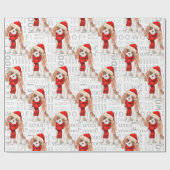 Funny Dog Lover Cavalier King Charles Spaniel Geschenkpapier (Flach)