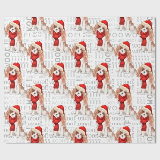 Funny Dog Lover Cavalier King Charles Spaniel Geschenkpapier (Flach)