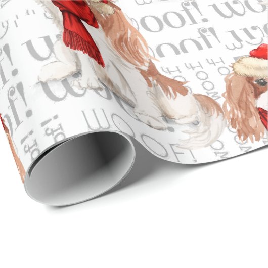 Funny Dog Lover Cavalier King Charles Spaniel Geschenkpapier (Rolleneckpunkt)