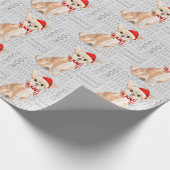 Funny Dog Lover Chihuahua Weihnachten Geschenkpapier (Ecke)