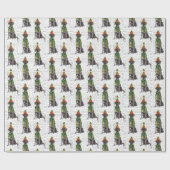 Funny Dog Lover Christmas Black Labrador Retriever Geschenkpapier (Flach)