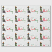 Funny Dog Lover Christmas Black Labrador Retriever Geschenkpapier (Flach)