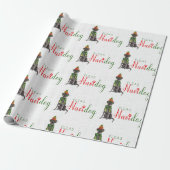 Funny Dog Lover Christmas Black Labrador Retriever Geschenkpapier (Ungerollt)