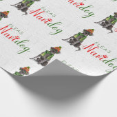 Funny Dog Lover Christmas Black Labrador Retriever Geschenkpapier (Ecke)