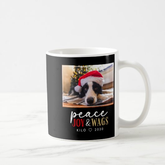 Funny Dog Lover Christmas Photo Cute D Kaffeetasse (Rechts)