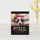 Funny Dog Lover Christmas Photo Cute D  Karte (Gelbe Blume)