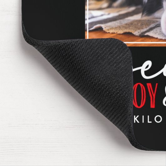 Funny Dog Lover Christmas Photo Cute D  Mousepad (Ecke)