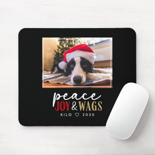 Funny Dog Lover Christmas Photo Cute D  Mousepad (Mit Mouse)