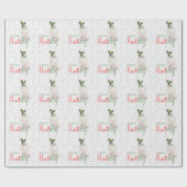 Funny Dog Lover Christmas White Pit Bull Geschenkpapier (Flach)