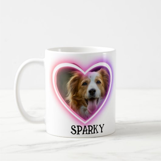Funny Dog Lover Dog Mom Dog Dad Heart Photo Mug Kaffeetasse (Links)