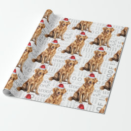 Funny Dog Lover Golden Retriever in einer Weihnach Geschenkpapier