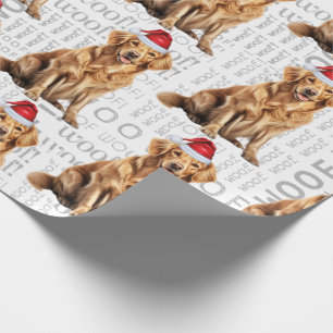 Funny Dog Lover Golden Retriever in einer Weihnach Geschenkpapier