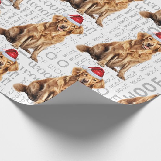 Funny Dog Lover Golden Retriever in einer Weihnach Geschenkpapier (Ecke)