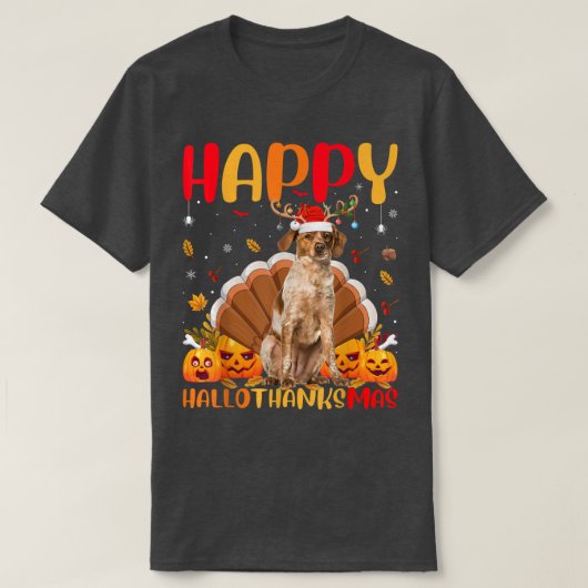 Funny Dog Lover Happy Brittany Spaniel Dog HelloTh T-Shirt (Design vorne)