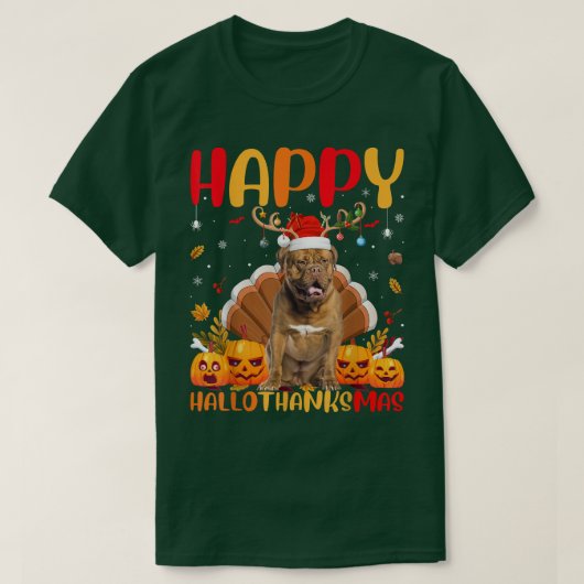 Funny Dog Lover Happy Dogue De Bordeau Dog HelloTh T-Shirt (Design vorne)
