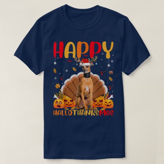 Funny Dog Lover Happy Italian Greyhound Dog HelloT T-Shirt (Design vorne)