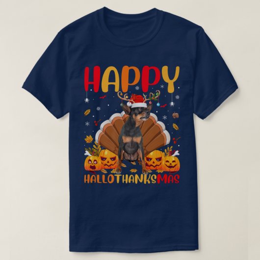 Funny Dog Lover Happy Miniature Pinscher Hund Hall T-Shirt (Design vorne)