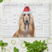Funny Dog Lover Holiday Afghan Hound Christmas Geschirrtuch (Gefaltet)