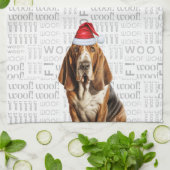 Funny Dog Lover Holiday Basset Weihnachten Geschirrtuch (Gefaltet)